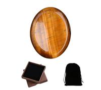 UYRVAPE Pierre en Forme de Goutte Lapis-Lazuli Pierre Naturelle Cristaux de Guérison Pierre de Paume pour Méditation, Relaxation, Équilibrage, Emballage de boîte cadeau, Pierre Œil de Tigre