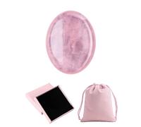 UYRVAPE Pierre en Forme de Goutte Lapis-Lazuli Pierre Naturelle Cristaux de Guérison Pierre de Paume pour Méditation, Relaxation, Équilibrage, Emballage de boîte cadeau, Quartz rose