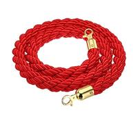 UYSELA Corde Barriere, Cordon Séparation avec Mousquetons, Cordes de Barrière Post Queue Line pour Les Grands Événements et Les Salles de Cinéma,3.3ft/100cm-Rot