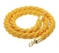 UYSELA Corde Barriere, Cordon Séparation avec Mousquetons, Cordes de Barrière Post Queue Line pour Les Grands Événements et Les Salles de Cinéma,3.3ft/100cm-Gelb