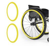 UYSELA Housses De Main Courante pour Fauteuil Roulant 1Paire Jante pour Fauteuil Roulant Fauteuil Roulant Roue Arrière Couverture pour Améliorer La Prise en Main,Jaune,22in