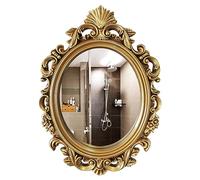 UYSELA Miroir de Salle de Bain Ovale en métal de Style américain,Miroir Art déco d'entrée,Miroir Mural de Salle de Bain de Mariage