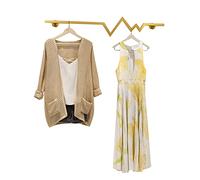 UYSELA Porte-vêtements Mural doré,présentoir de Magasin de vêtements Moderne,Barre de vêtements,Porte-vêtements en métal à Tringle à Suspendre Polyvalente,Porte-Serviettes pour Organisateur de vête