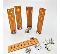 UYSSJTGAZ 30-101 * 20MM 6/12 Ensembles de mèches Rondes Creuses en Bois for la Fabrication Bougies avec Support métal, soja sans fumée, craquelé(30 * 30mm,12sets)