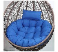 UYSSJTGAZ Coussin œuf avec Appui-tête, Coussins de Rechange for chaises suspendues en Panier capitonné, for l'intérieur et l'extérieur, Les Jardins Bureaux(Blue,120x120cm)