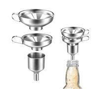 UYST 3 pièces Entonnoir à Large Ouverture confiture Acier Inoxydable a Bouche avec poignée tailles différentes pour transport de Liquides Huiles Poudres Haricots Confitures