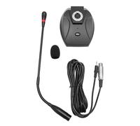 UYSTDMXKA Microphone à condensateur à col de Cygne avec connecteur XLR, Micro cardioïde de Bureau pour conférences, réunions vidéo, Microphone à col de Cygne réglable avec Base et Pare-Brise