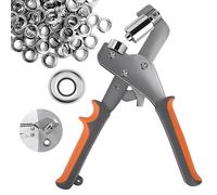 UYTAG Pince à œillets, professionnelle, avec 300 œillets (diamètre 10 mm), presse à œillets, en acier trempé, pince magnétique avec œillets pour bâches, tissus, bannières en PVC