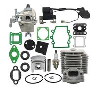 UYTGFO Convient for Robin NB411 CG411, élément de filtre à air, collecteur d'admission, joint d'étanchéité, ensemble de joints d'huile, cylindre de 40 mm, piston, carburateur, kit de bobine d'allumage