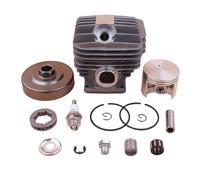 UYTGFO Convient for Stihl MS460 046 MS 460, Tambour d'embrayage, pignon à 7 Dents, roulement de Jante, soupape de décompression, kit de Piston de Cylindre de tronçonneuse de 52 mm