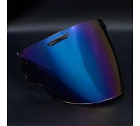 UYTKTN Moto Visière de Casque pour Arai VZ Ram, Verres de Casque de Moto Visière Teintée pour Casque de Moto Accessoires de Remplacement Pare-Brise,E Tea Colorful Blue