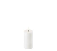UYUNI Éclairage Bougie LED pilier sans flamme | Fausse bougie à piles avec flamme 3D vacillante, blanc nordique, 5,8 x 10 cm