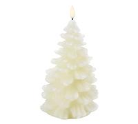 UYUNI LIGHTING Bougie à LED 3D brevetée, design élégant et minimaliste Base en cire - Arbre de Noël Ivory 11 x 21 cm