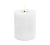 Uyuni Lighting Bougie LED en bloc Uyuni Melted Blanc rustique. Ø7.8x10 cm