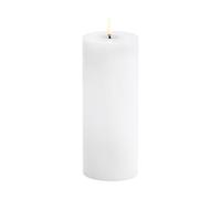 Uyuni Lighting Bougie LED en bloc Uyuni Melted Blanc rustique. Ø7.8x20 cm