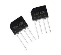 UYUUBNK 10/20Pcs KBP406 Pont Redresseur 4A/600V KBP406G Pont Pile Dip-4 Pont Plat(10Pcs)