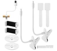 UYUYong 2 PCS Support Flexible à Visser pour Caméra Supports à Clip pour Moniteur Support de Serrage Réglable en Col de Cygne avec Base à Large Ouverture, Organiseur Câbles, Pince, pour Surveillance