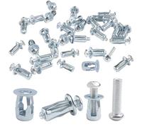 UYUYong 30 Pièces Écrous Métalliques en Forme de Pétale Jack Nuts Écrou D'expansion M5 Petal Nut Type Cruciforme Chevilles D'expansion pour Murs Minces Portes Creuses Tôle de Fer Plaques