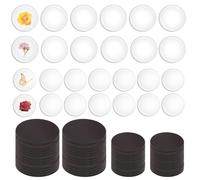 UYUYong 60 Pièces Aimants Photo Personnaliser Verre Aimants Autocollants Aimant pour Réfrigérateur Photo Transparent Rond Pépites Verre Clair Rond Aim-Ants pour DIY Réfrigérateur Mur 30mm 25mm