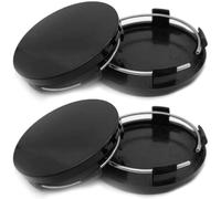 UYVPAER 4 Pièces Cache Moyeu Voiture Cache-Moyeux Noir ABS Cache Jantes DIY Chapeau de Moyeu de Voiture Cache de Roue Centrale Décoration Moyeu de Roue Accessoires Auto