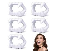 UYVPAER 5 Pièces Dents De Vampire - Convient Aux Enfants - Stable Et Sans Danger - Dracula À Clipser - Pour Halloween Et Carnaval