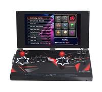 UYXOERA Console portable 9800 en 1 avec écran HD de 44,5 cm, double joueur, boîte de matal DX, vidéo rétro, rechargeable, machine de jeu, recherche, cache, sauvegarde, pause de jeux (9800 DX Plus)