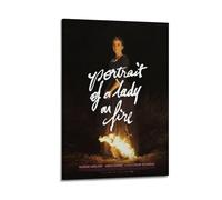 UYYRWEQRTR Affiches de portrait d'une dame en feu - Art mural décoratif - Toile vintage pour salon, chambre à coucher, 50 x 75 cm - Style cadre