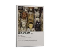 UYYRWEQRTR Poster de l'île des chiens - Impression sur toile vintage pour salon, chambre à coucher - 30 x 45 cm - Style cadre