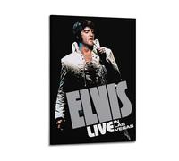 UYYRWEQRTR Poster d'Elvis Presley - Art mural décoratif - Toile vintage pour salon, chambre à coucher - 50 x 75 cm - Style cadre