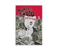 UYYRWEQRTR Tamala Poster sur toile représentant un chat punk dans l'espace 2010 - Décoration murale vintage pour salon, chambre à coucher - 50 x 75 cm - Style rétro