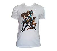 UZ Design Tee Shirt Cat's Eyes Homme Enfant Anime Manga T Shirt Dessin Animé Année 80, Enfant 9-11 Ans