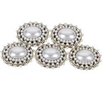 UZAMIRLEX Boutons de Remplacement en résine Ronde 5 pièces Boutons en Alliage de Diamant Boutons en Cristal Perles Strass Boutons Vintage Strass Boutons de Couture en métal
