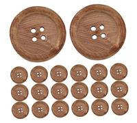 UZAMIRLEX Boutons de Remplacement en résine Ronde Boutons de Couleur en Bois, 50 pièces, Boutons de décoration rétro for l'artisanat, Boutons de Couture en Bois, Bouton de Couture Artisanal en Bois