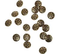 UZAMIRLEX Boutons de Remplacement en résine Ronde Boutons-Pression dorés for vêtements, 20 pièces, Boutons détachables, décoration en Laiton, Boutons Uniformes, Ornements Faits Maison(1.5X1.5X0.8CM)