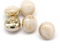 UZAMIRLEX Boutons de Remplacement en résine Ronde Boutons Ronds Vintage en métal doré Clair, 2 pièces, Boutons décoratifs for Manteau, Accessoires de Couture(Beige,20mm)