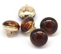 UZAMIRLEX Boutons de Remplacement en résine Ronde Boutons Ronds Vintage en métal doré Clair, 2 pièces, Boutons décoratifs for Manteau, Accessoires de Couture(Red,20mm)