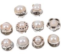 UZAMIRLEX Boutons de Remplacement en résine Ronde Boutons sans Couture, décor rétro, Boutons Blancs, Ensemble de Boutons en Perles, épingle à Revers en émail Anti Blanc(Whitex3pcs,1.2X1.2cmx2pcs)