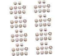 UZAMIRLEX Boutons de Remplacement en résine Ronde Boutons sans Couture, décor rétro, Boutons Blancs, Ensemble de Boutons en Perles, épingle à Revers en émail Anti Blanc(Whitex8pcs,1.2X1.2cmx8pcs)