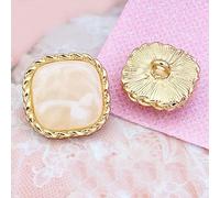 UZAMIRLEX Boutons de Remplacement en résine Ronde Manteau à Boutons en Alliage métallique, 10 pièces, Pull tricoté, Cardigan carré, personnalité créative en résine, Grand Bouton(White,22mm)