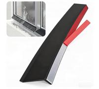 UZAMIRLEX Gouttière Anti-Pluie pour fenêtres, Joint d'étanchéité Autocollant en Caoutchouc Noir for Portes et fenêtres, 4,5-5,5 cm x 0,5-5 m(5.5cm,1.5m(4.9ft))