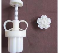 UZAMIRLEX Moule à gâteau de Lune, Moule à gâteau de Lune 3D en Forme de Lapin, Motif Fleur Porte-Bonheur, Blanc, 30 g/50 g(A,30g)