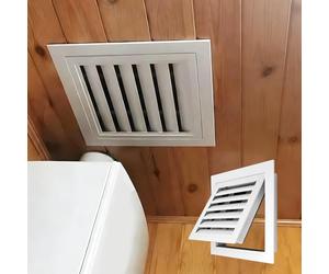 UZAMIRLEX Panneau d'accès, Grille de Retour à persiennes en Aluminium avec Grille filtrante, Plafond Mural Blanc de Tailles Multiples(23.6x23.6in(60x60) cm)