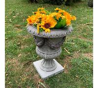 UZAMIRLEX Pots de Fleurs Jardinières, Vase urne Classique en résine Style Vintage for Plantes Romaines