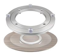 UZAMIRLEX Roulement Rotatif pour Plateau tournant, Plateau tournant à roulement à Billes Lazy Susan en Alliage d'aluminium argenté 12-100 cm(35 cm)