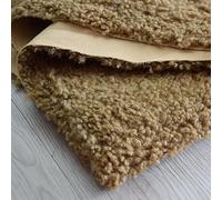 UZAMIRLEX Tissu en Fausse Fourrure, Tissu en Fausse Fourrure 160 x 50 cm, Laine bouclée, matériaux for vêtements(7 Khaki)