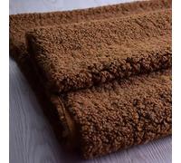 UZAMIRLEX Tissu en Fausse Fourrure, Tissu en Fausse Fourrure 160 x 50 cm, Laine bouclée, matériaux for vêtements(10 Coffee)