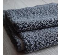 UZAMIRLEX Tissu en Fausse Fourrure, Tissu en Fausse Fourrure 160 x 50 cm, Laine bouclée, matériaux for vêtements(3 Blue)