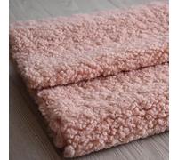 UZAMIRLEX Tissu en Fausse Fourrure, Tissu en Fausse Fourrure 160 x 50 cm, Laine bouclée, matériaux for vêtements(6 Pink)