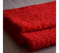 UZAMIRLEX Tissu en Fausse Fourrure, Tissu en Fausse Fourrure 160 x 50 cm, Laine bouclée, matériaux for vêtements(5 Red)