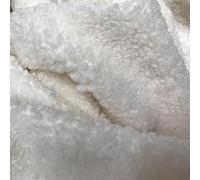 UZAMIRLEX Tissu en Fausse Fourrure, Tissu en Fausse Fourrure 160 x 50 cm, Laine bouclée, matériaux for vêtements(13 White)